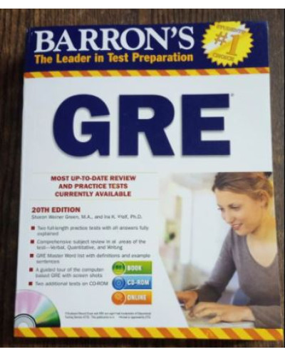 Barron's GRE by Sharon Weiner Green, M.A., & Ira K. Wolf With CD 20th Edition
