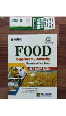 Food Department / Authority PFA Recruitment Test Guide One Paper MCQs by M. Ayub Chaudhry Dogar Unique