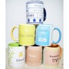 Custom Designed Mugs with Same color handle and inner part