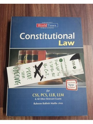 Constitutional Law by Raheem Bakhsh Maitlo JWT