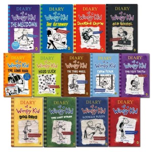 Diary of a Wimpy Kid Complete Set of 14 Books by Jeff Kinney